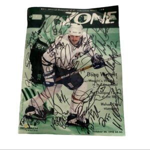 Vintage Edmonton Oilers Zone Magazine 11/28/98 Signed Autographed by Roster